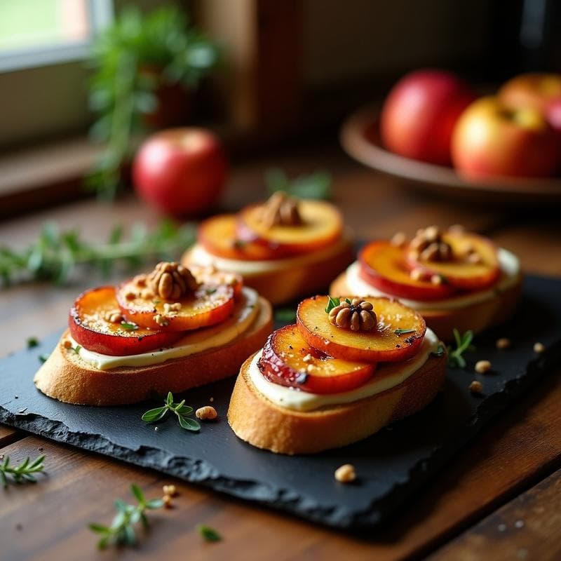 Tostadas de Cogote y Manzana Ahumada: Receta Gourmet en 15 Minutos con Toque Dulce-Salado