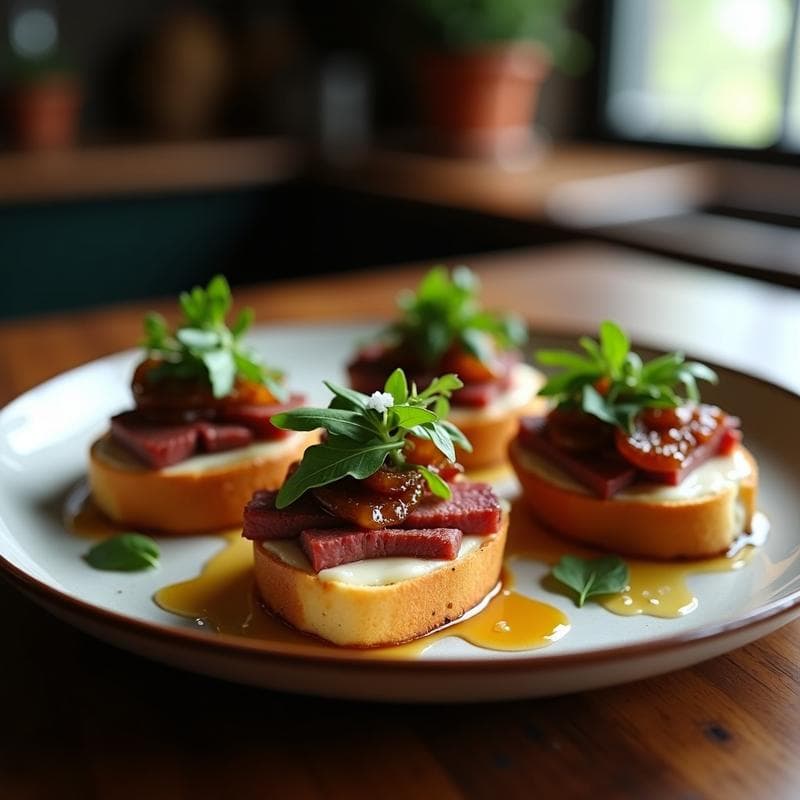 Tostadas de Cogote de Ternera con Foie Gras: Receta Gourmet en 25 Minutos con Toque Francés