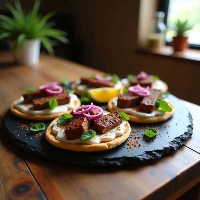 Tostadas de Cordero con Yogur Griego y Especias: Receta Rápida y Alta en Proteínas
