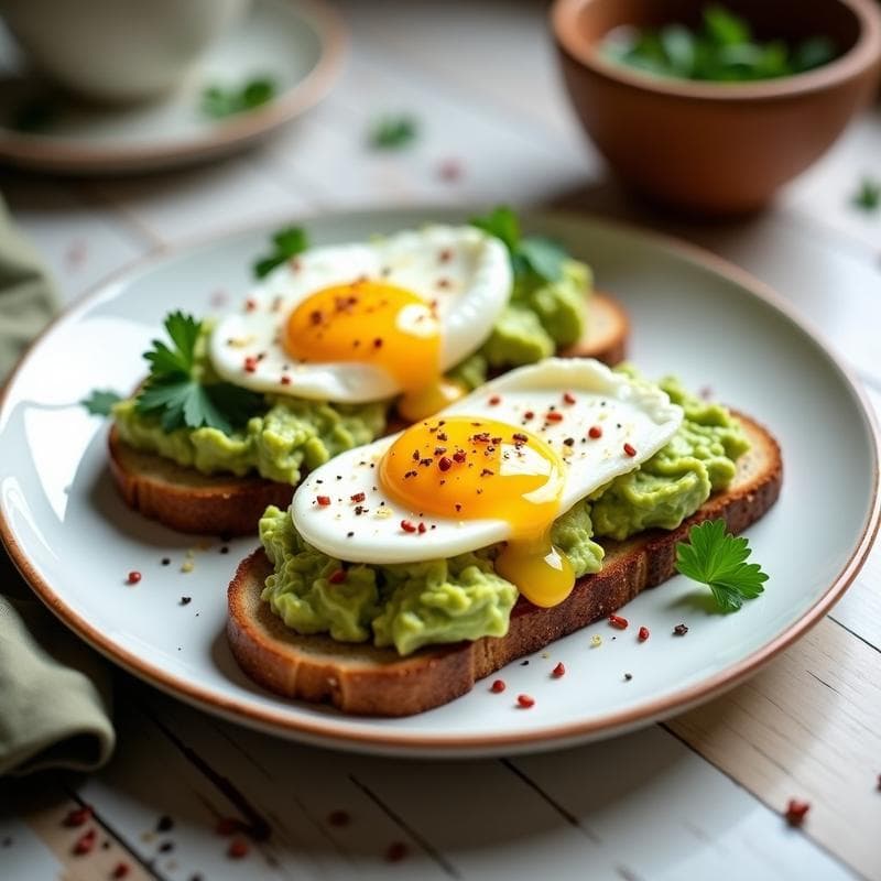 Tostadas de Aguacate con Huevos Pochados: Receta Rápida y Alta en Proteína para Desayunar en 15 Minutos