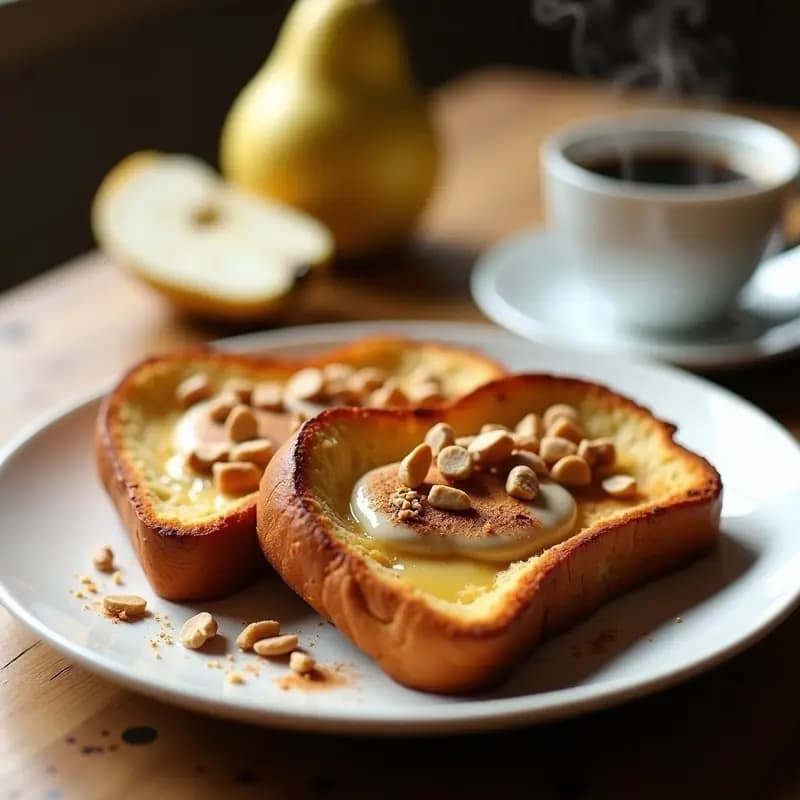 Tostadas Francesas de Pan Brioche con Cremosa de Avellanas: Desayuno Francés en 10 Minutos