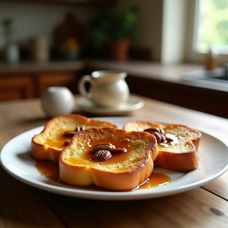 Tostadas Francesas de Brioche: Desayuno Francés en Airfryer con Sirope de Arce Sin Azúcar