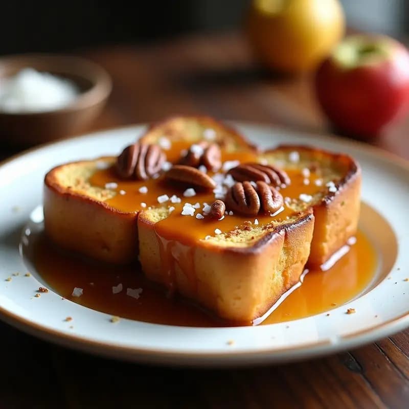 Tostadas Francesas de Pan de Brioche y Caramelo Salado: Desayuno Indulgente en 10 Minutos
