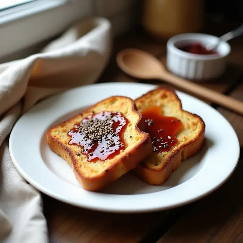 Tostadas Francesas de Brioche y Mermelada de Higos: Desayuno Francés Keto en 15 Minutos