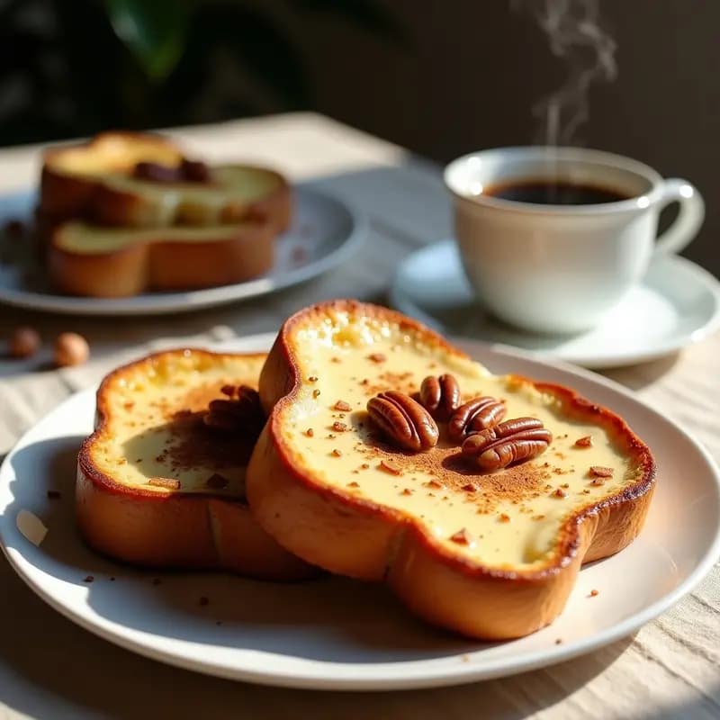 Tostadas Francesas con Crema de Castaña y Canela: Desayuno Europeo Sin Lácteos