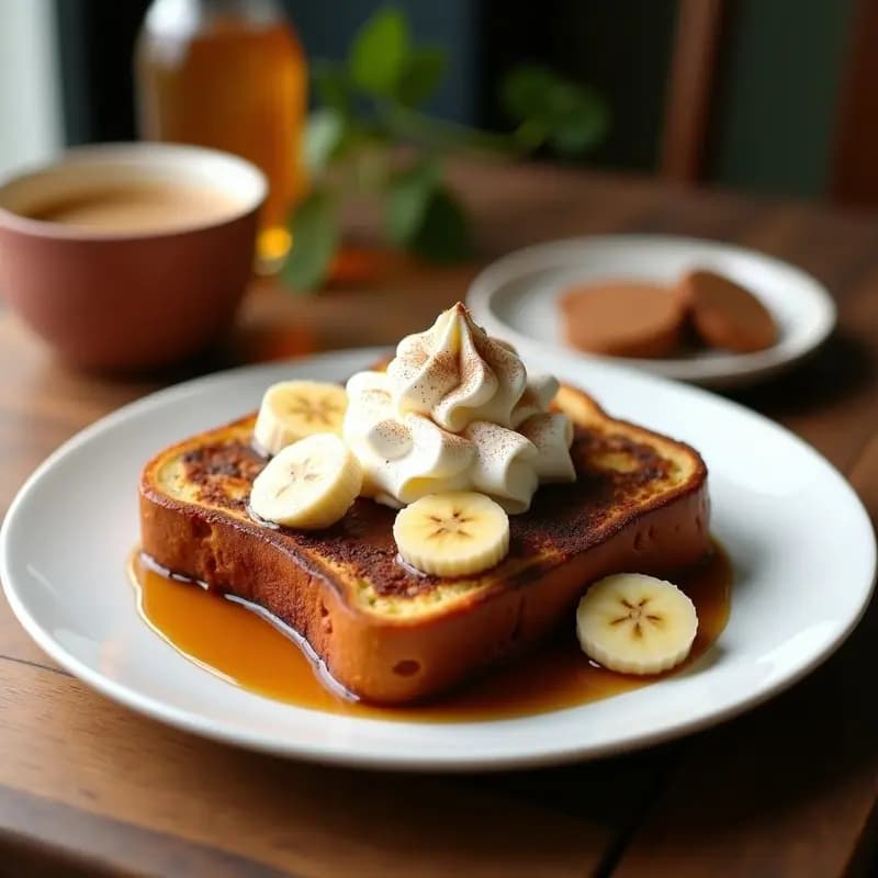 Tostadas Francesas con Nutella, Plátano y Nata Montada: Desayuno Dulce para Empezar el Día