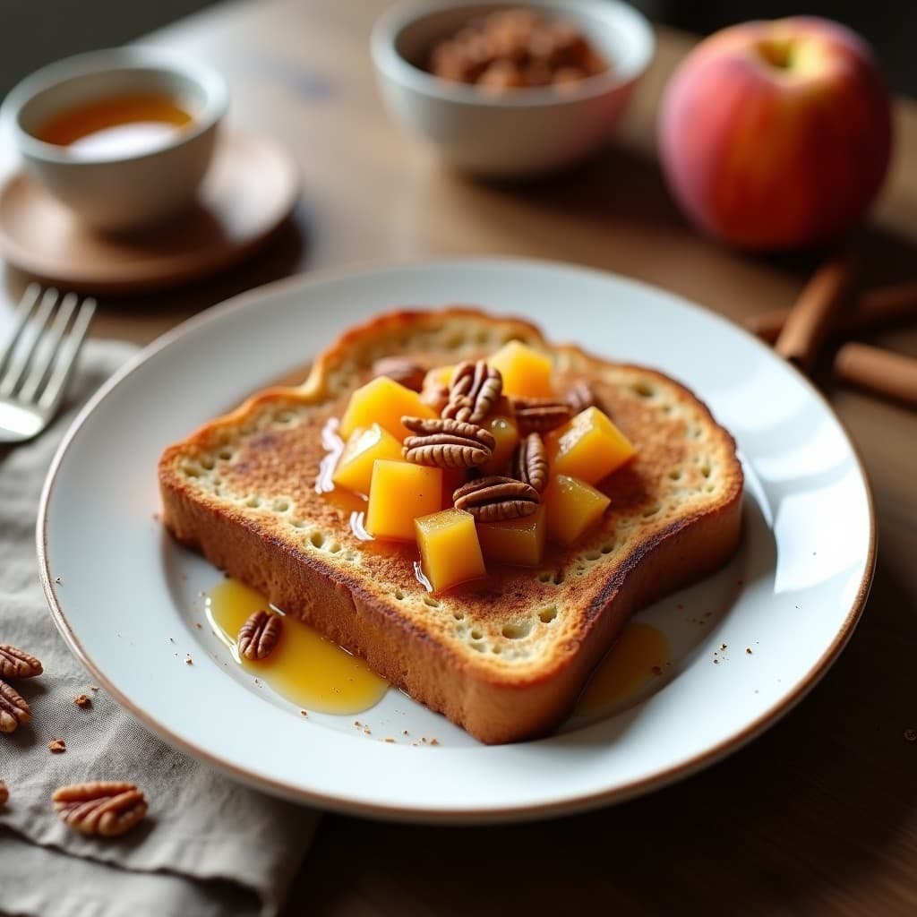 Tostadas Francesas de Pan de Trigo Sarraceno con Compota de Durazno: Desayuno Keto Sin Gluten