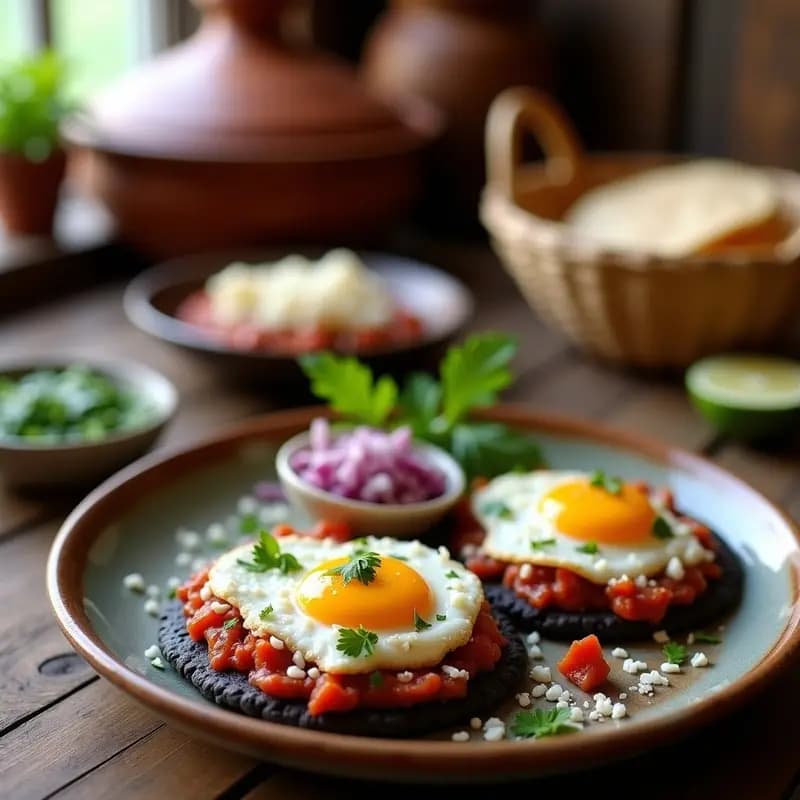 Tostadas Mexicanas de Frijoles Refritos y Huevos Rancheros: Desayuno Tradicional en 15 Minutos