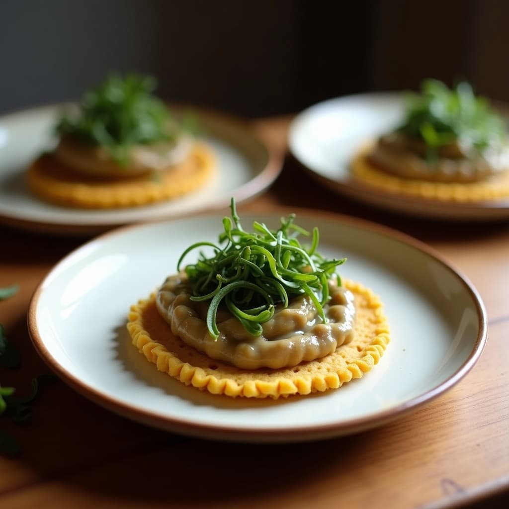 Tostadas de Pan de Garbanzo con Pâté de Pallares y Algas Cochayuyo: Receta Marina Chilena Vegana