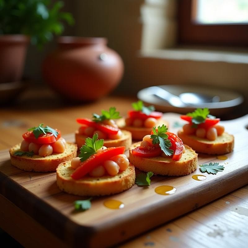 Tostadas de Pan de Garbanzo con Pimientos Asados y Ventresca: Receta Española Sin Gluten