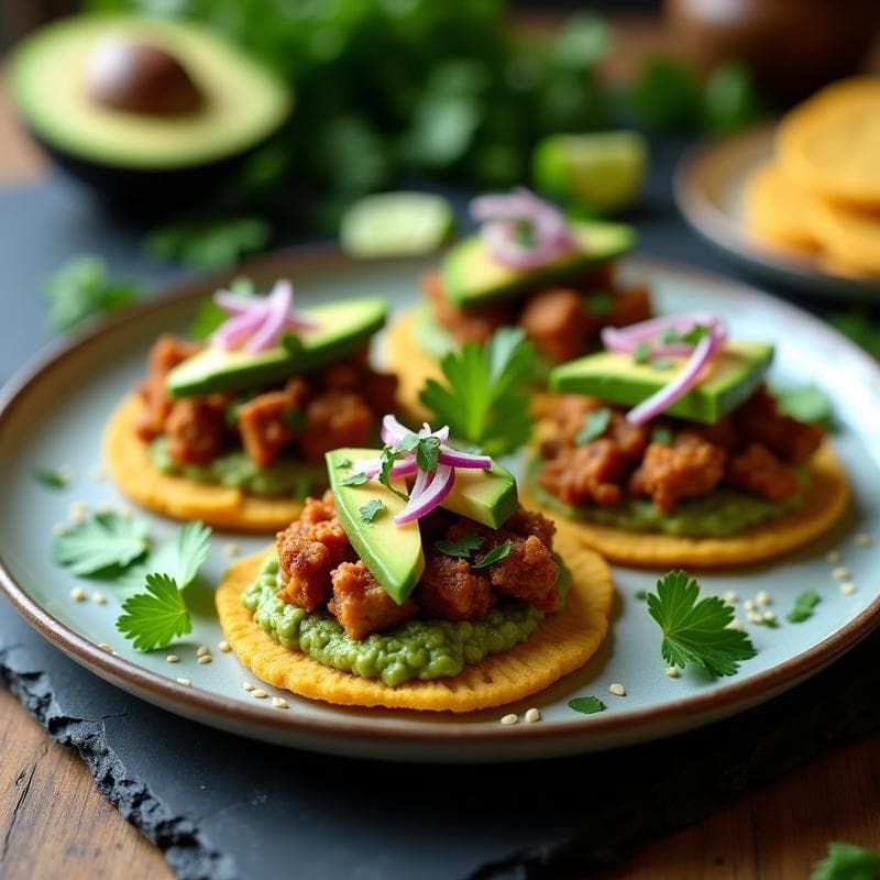 Tostadas de Jackfruit Ahumado con Pesto de Cilantro: Receta Vegana en Airfryer Alta en Proteína