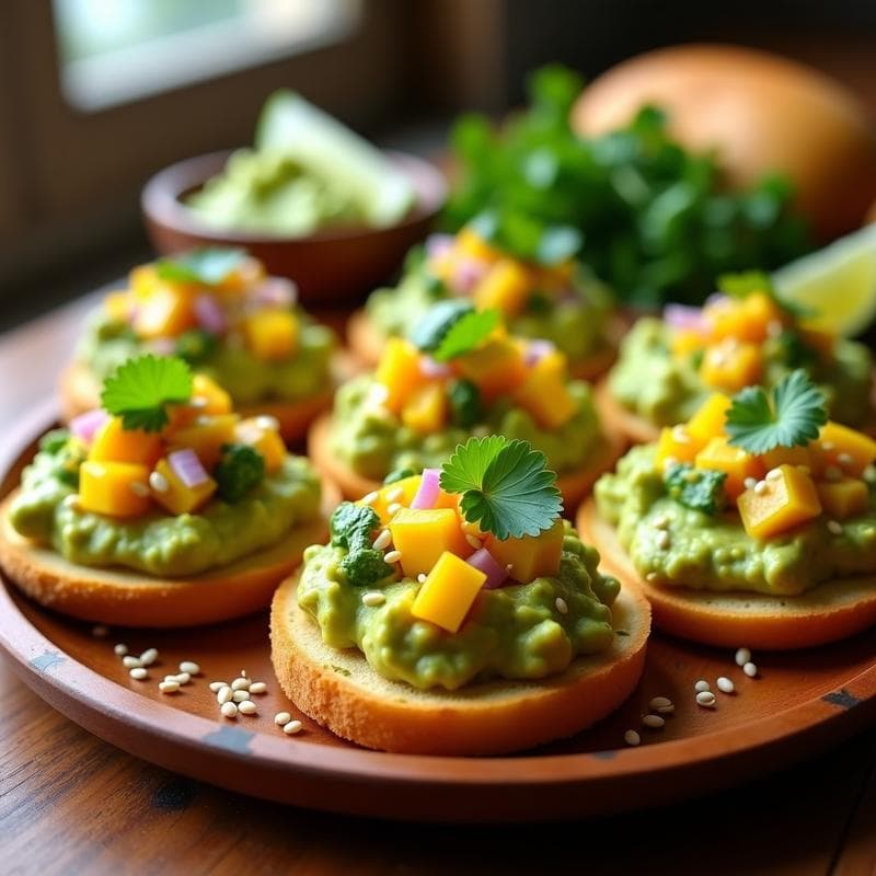 Tostadas de Pan de Maíz con Guacamole de Mango: Receta Sin Gluten y Crujiente