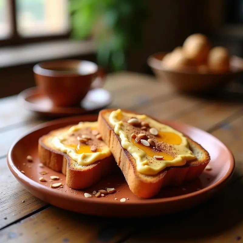 Tostadas con Manteca de Almendra y Miel: Desayuno Andaluz Sin Lactosa y Energético