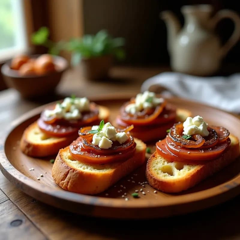 Tostadas de Morcilla y Cebolla Caramelizada: Receta Crujiente en Airfryer en 15 Minutos