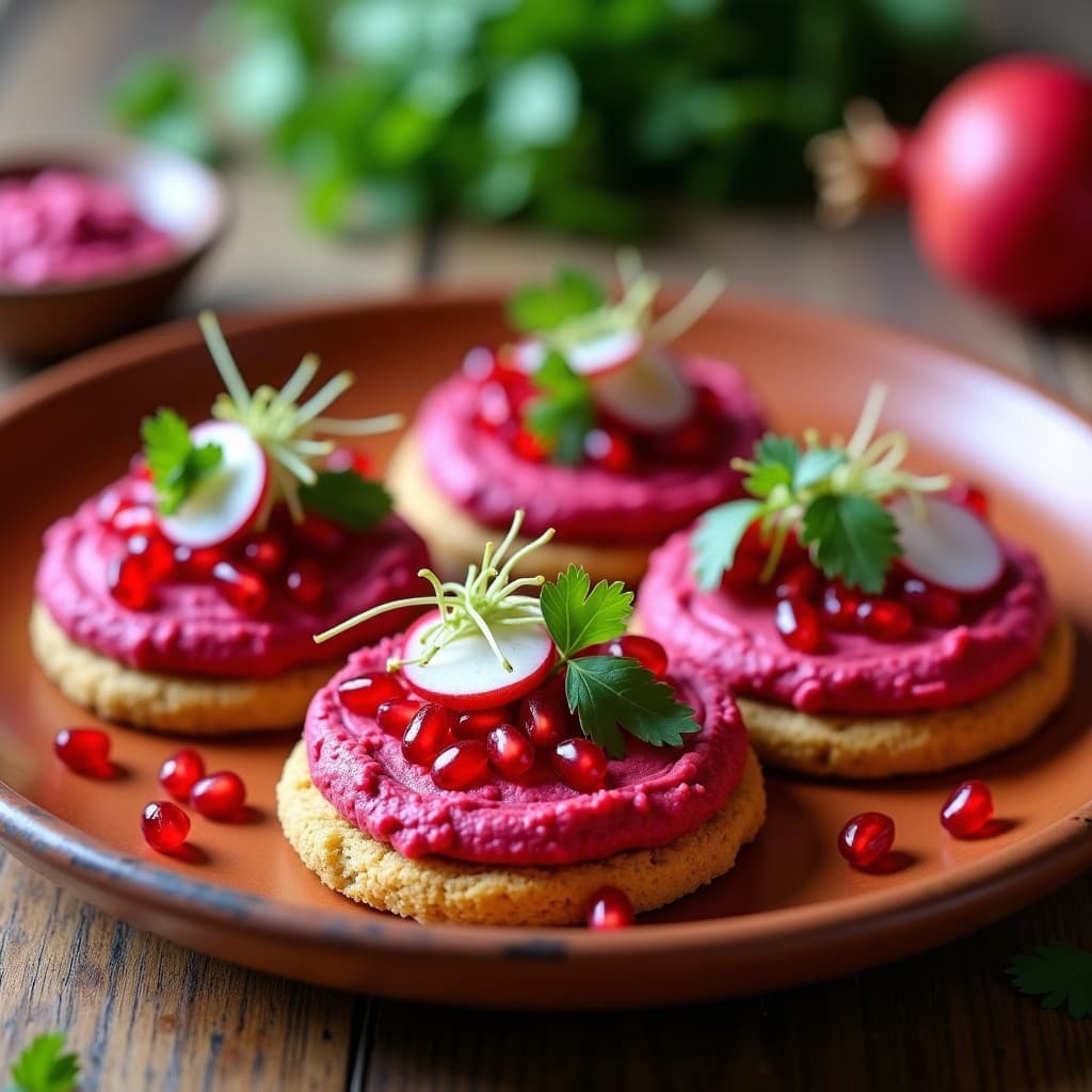 Tostadas de Pan de Algodón con Hummus de Betabel: Receta Mexicana Sin Gluten