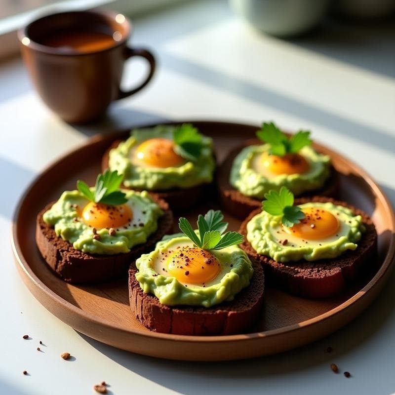 Tostadas de Pan de Centeno con Aguacate y Huevos de Lino: Desayuno Vegano Alta en Omega-3