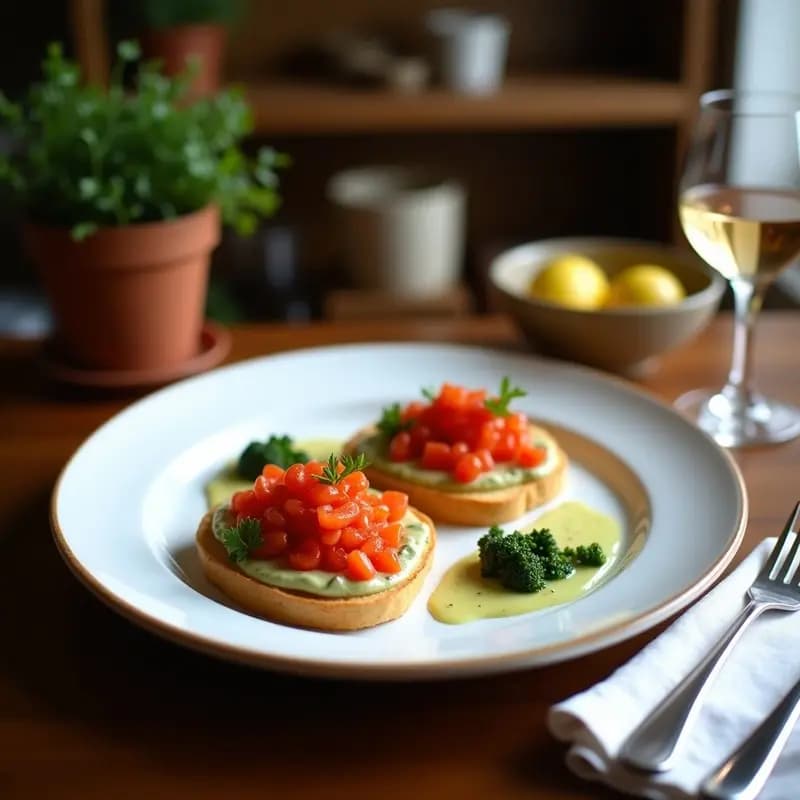 Tostadas de Pan de Centeno y Caviar de Calabacín: Entrante Escandinavo Sin Gluten