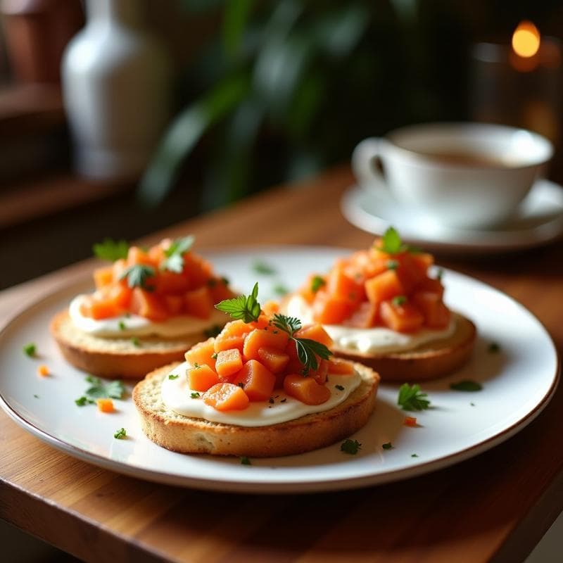 Tostadas de Pan de Centeno con Crema de Anchoas y Rúcula: Desayuno Mediterráneo Rápido