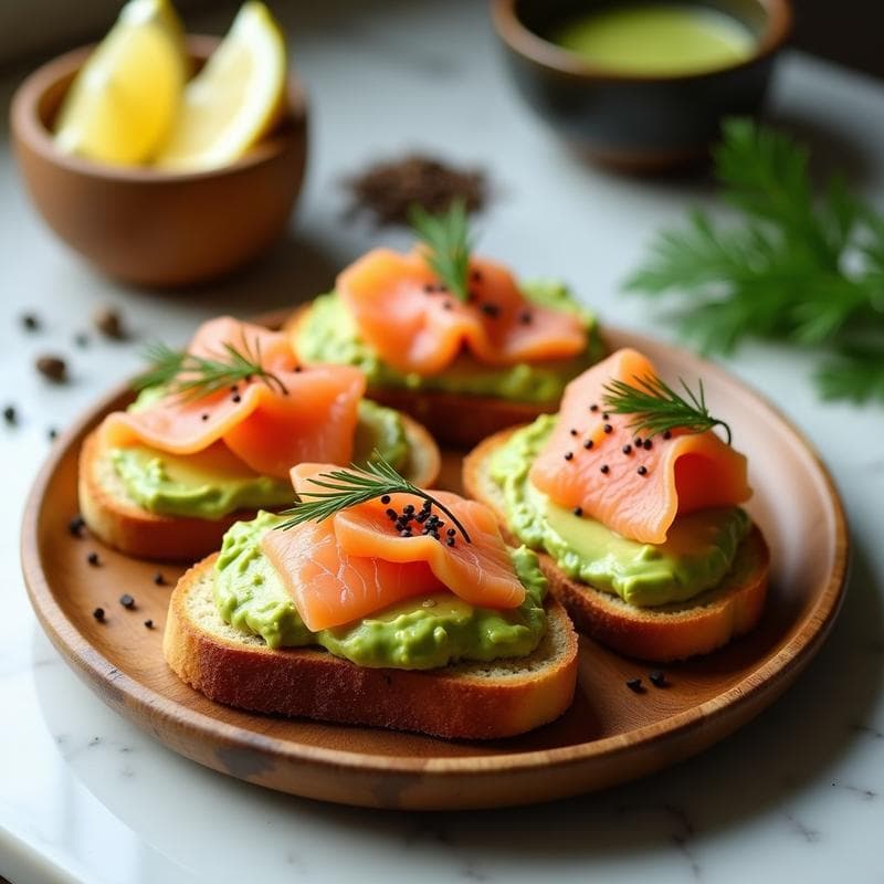 Tostadas de Pan de Coliflor con Aguacate y Salmón Ahumado: Receta Keto y Sin Gluten
