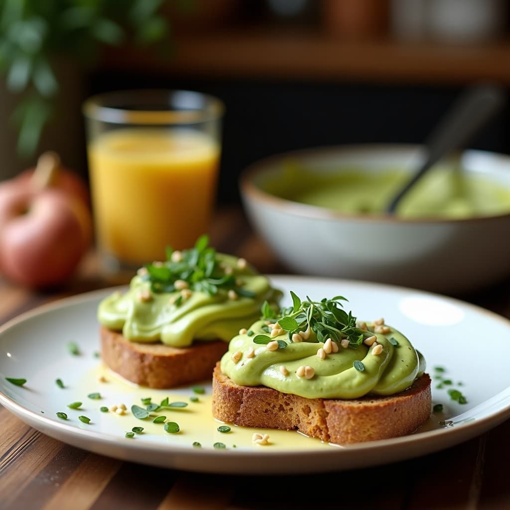 Tostadas de Pan de Espelta con Crema de Aguacate y Semillas de Hinojo: Entrante Mediterráneo