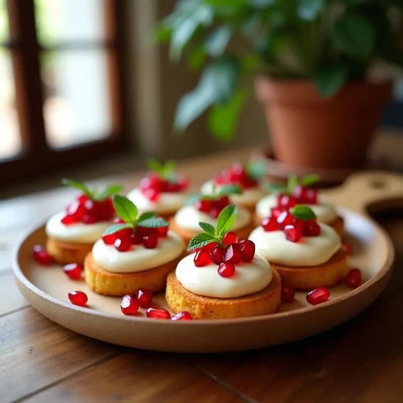 Tostadas de Pan de Garbanzo con Ajoblanco y Granos de Granada: Aperitivo Andaluz Sin Gluten