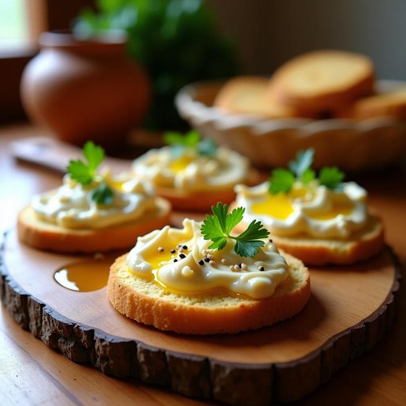 Tostadas de Pan de Garbanzo con Topping de Higado de Bacalao y Aceite de Oliva Virgen: Receta Andaluza