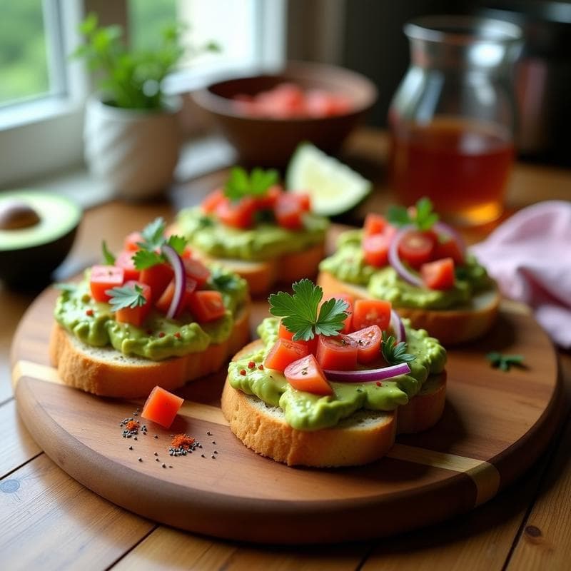 Tostadas de Pan de Insectos con Aguacate y Tomate: Desayuno Mexicano Futurista