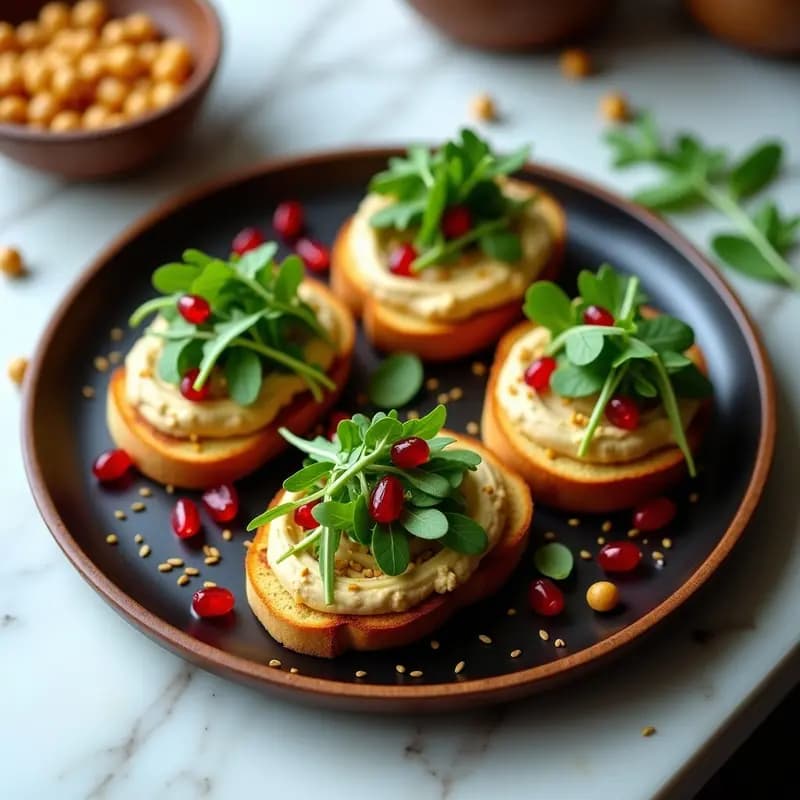 Tostadas de Pan de Insectos con Hummus de Garbanzos y Rúcula: Desayuno Futurista Alto en Proteína