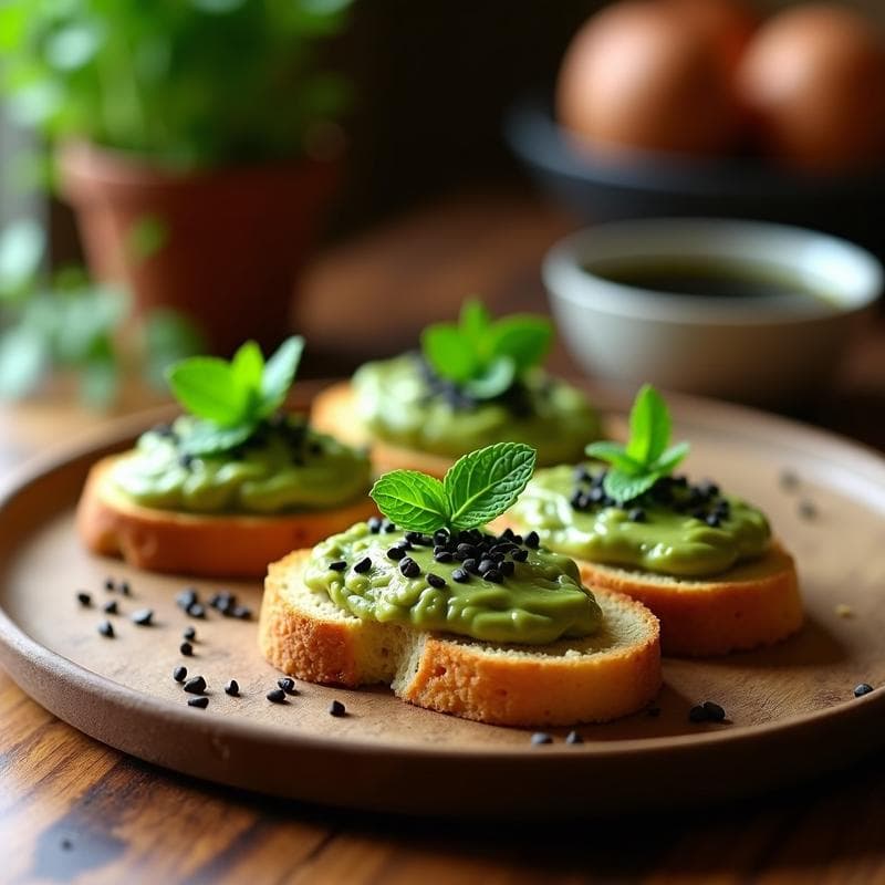 Tostadas de Pan de Lino con Pâté de Berros y Aceite de Trufa: Receta Crudivegana Sin Gluten en 10 Minutos