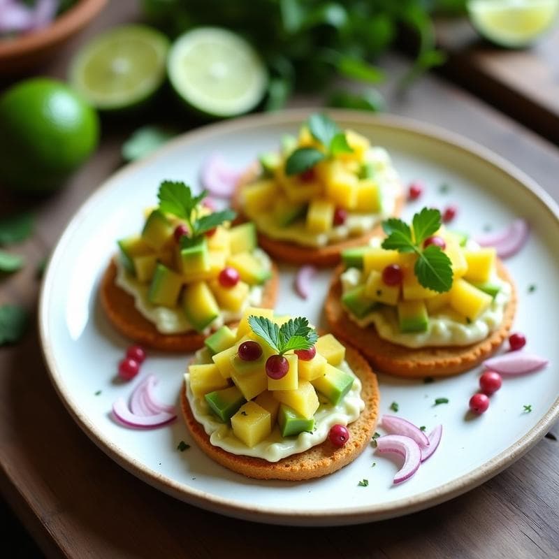 Tostadas de Pan de Maíz con Ceviche de Palmito: Receta Vegana Sin Gluten y Fresca