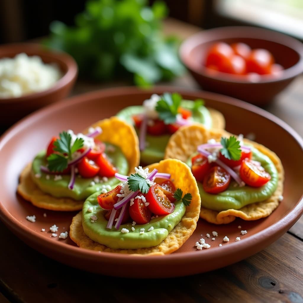 Tostadas de Pan de Maíz con Puré de Habas y Jitomate: Receta Mexicana en Airfryer