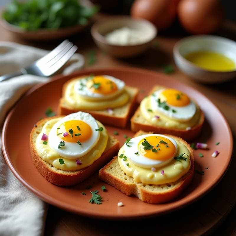 Tostadas de Pan de Maíz con Puré de Habas y Huevos de Codorniz: Desayuno Andaluz Sin Gluten y Rápido