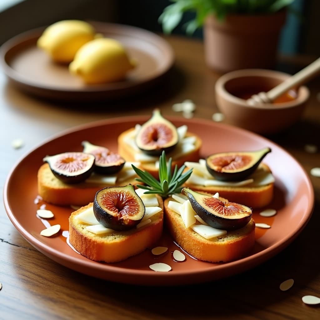 Tostadas de Pan de Maíz con Higos Asados y Queso de Oveja: Receta Griega Rápida