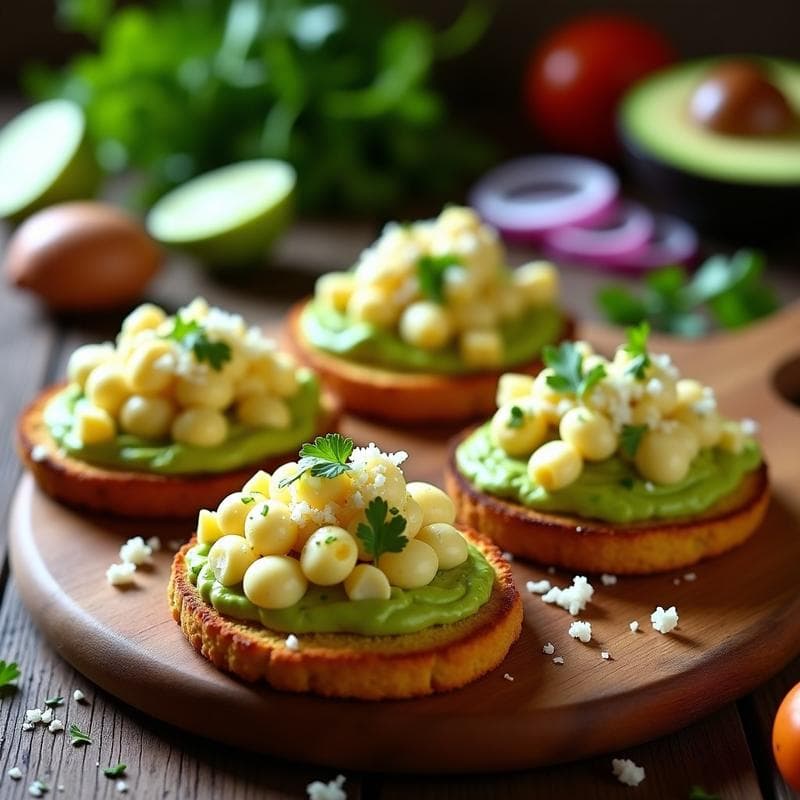 Tostadas de Pan de Maíz con Pochas y Aguacate: Receta Peruana Alta en Fibra