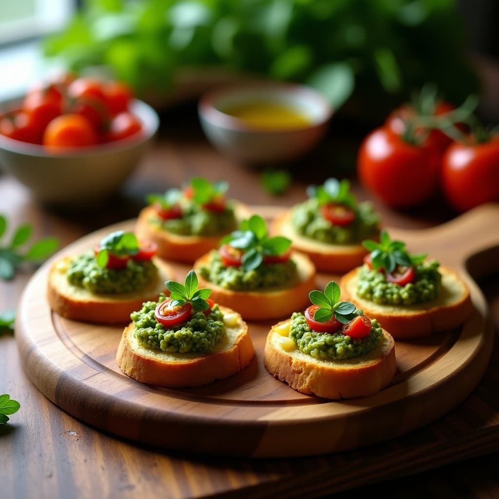 Tostadas de Pan de Mandioca con Pesto de Berros y Tomates Secos: Aperitivo Brasileiro Sin Gluten