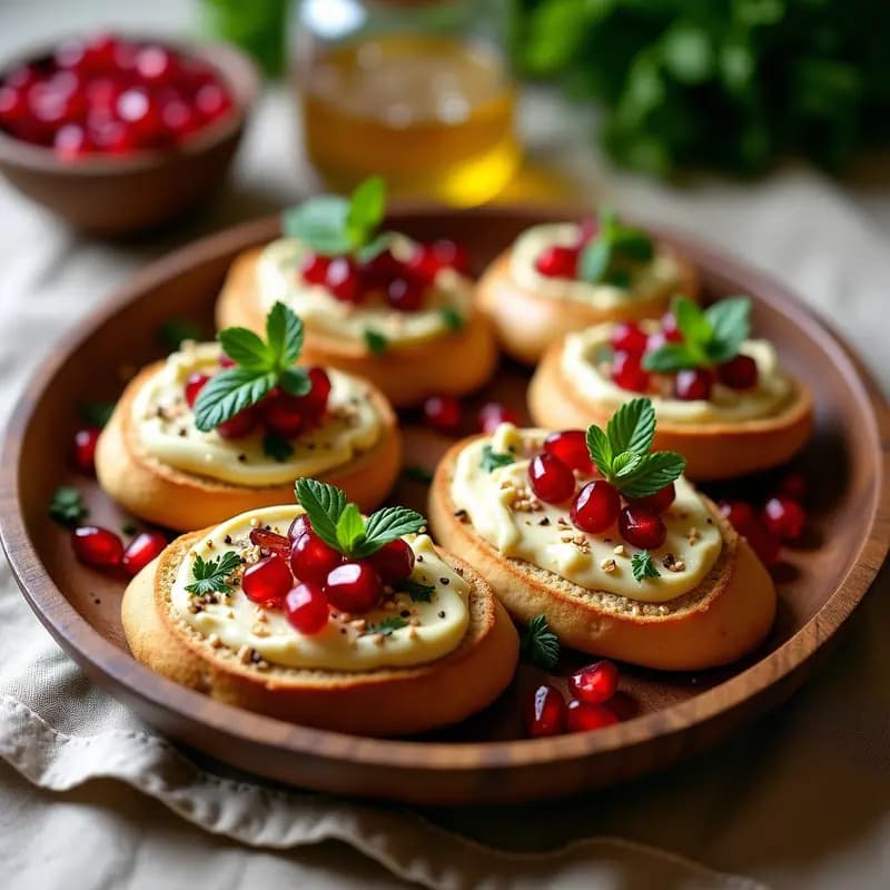 Tostadas de Pan de Pita con Babaganush y Hierbas Frescas: Entrante Árabe Sin Gluten