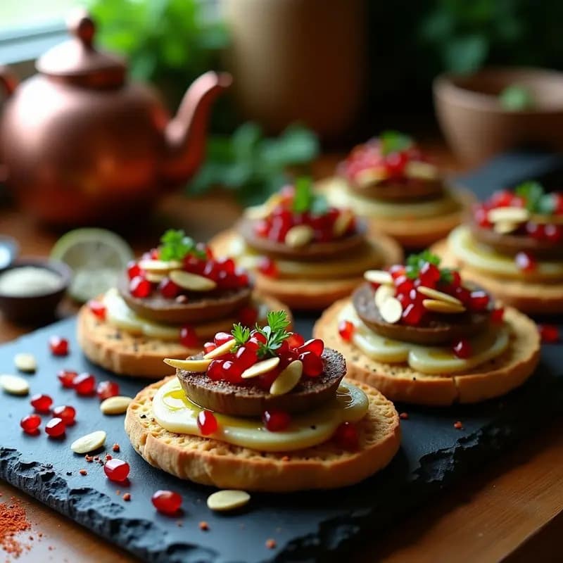 Tostadas de Pan de Pita con Mutabal de Berenjena Ahumada: Aperitivo Sirio