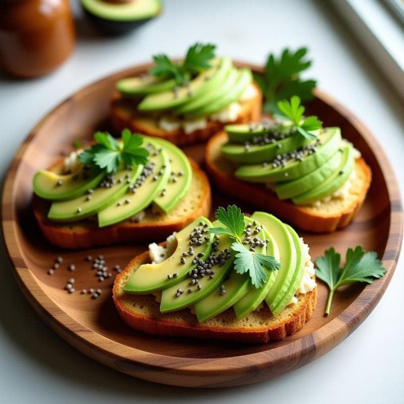Tostadas de Pan de Plátano con Aguacate y Semillas de Chía: Aperitivo Keto y Sin Gluten