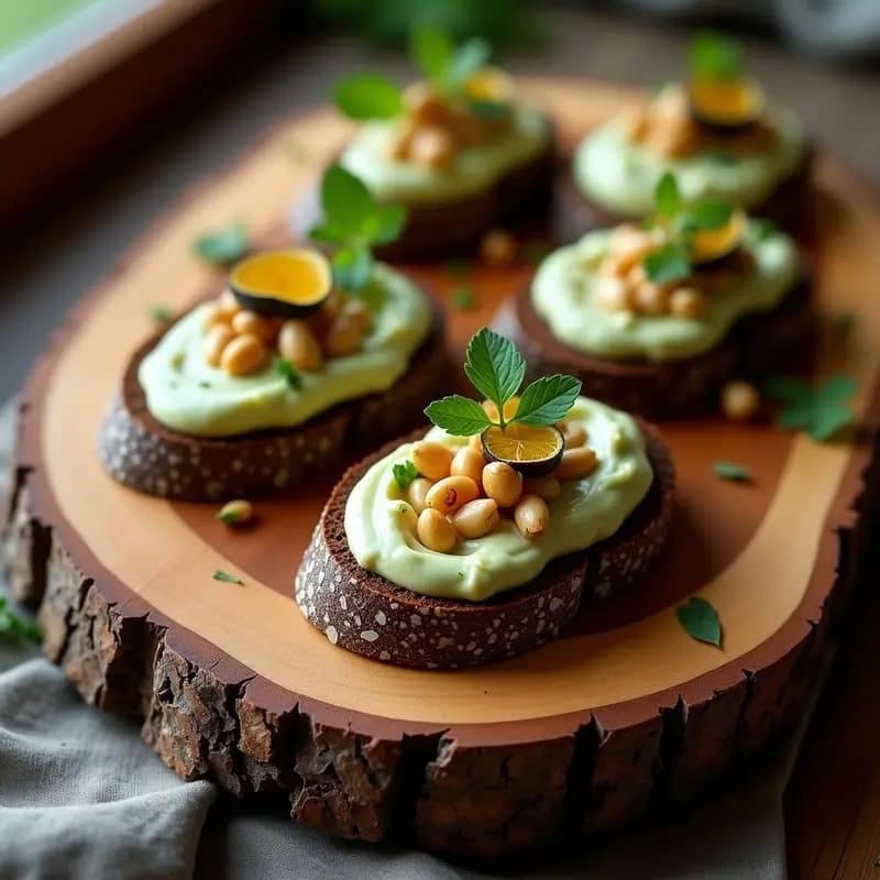 Tostadas de Pan de Trigo Sarraceno con Crema de Alcachofas y Trufa Negra: Entrante Francés Elegante