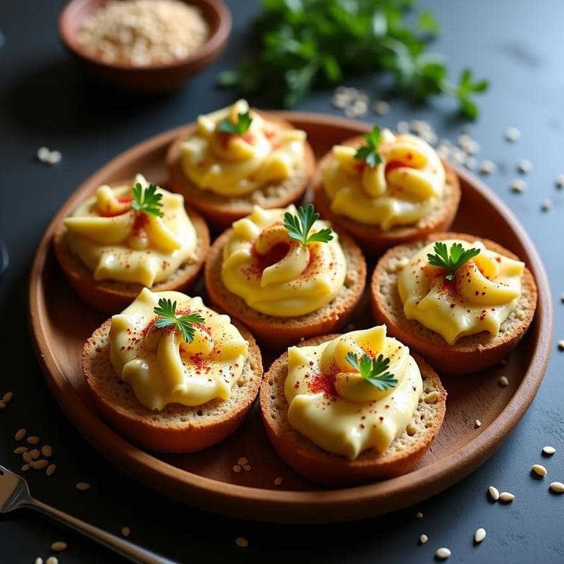 Tostadas de Pan de Sorgo con Crema de Berenjena Ahumada: Aperitivo Sin Gluten con Pimentón
