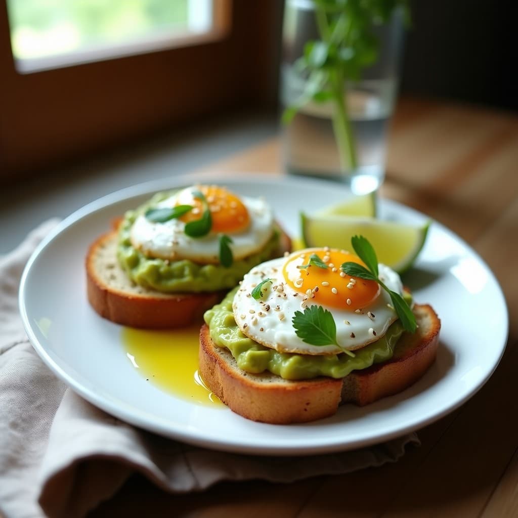 Tostadas de Pan de Yuca con Aguacate y Huevos Pochados: Receta Ecuatoriana Sin Gluten para Desayunar