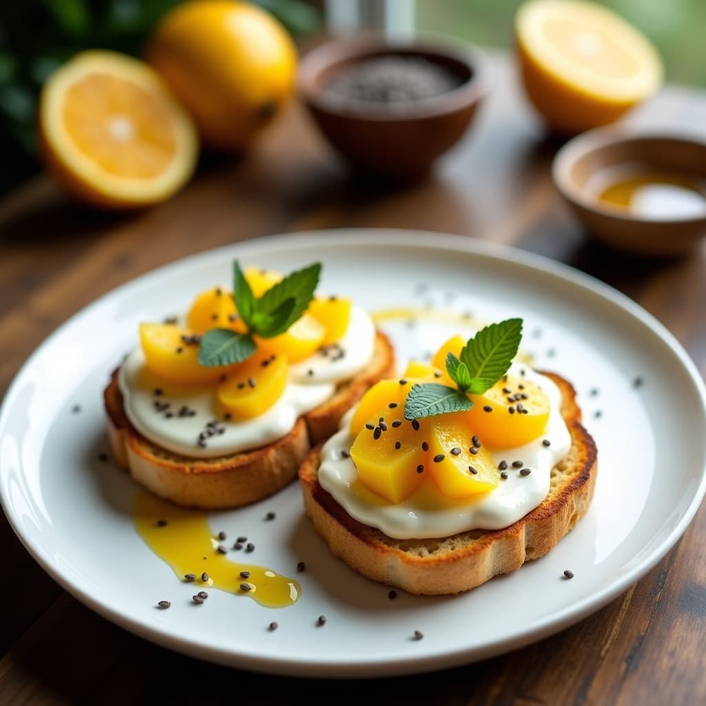 Tostadas de Pan de Yuca con Crema de Guanábana y Granadilla: Desayuno Colombiano Sin Gluten