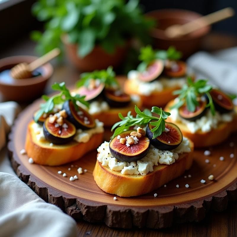 Tostadas de Pan de Yuca con Toppings de Higo y Queso de Cabra: Receta Sin Gluten