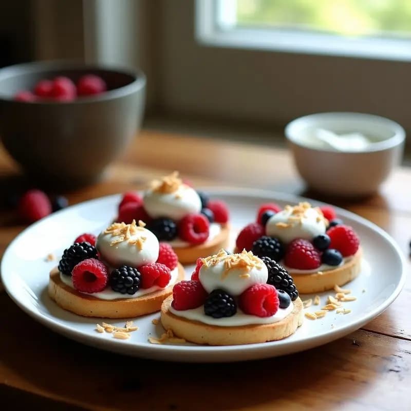 Tostadas de Pavlova con Frutos del Bosque y Merengue de Aquafaba: Desayuno Australiano Sin Gluten