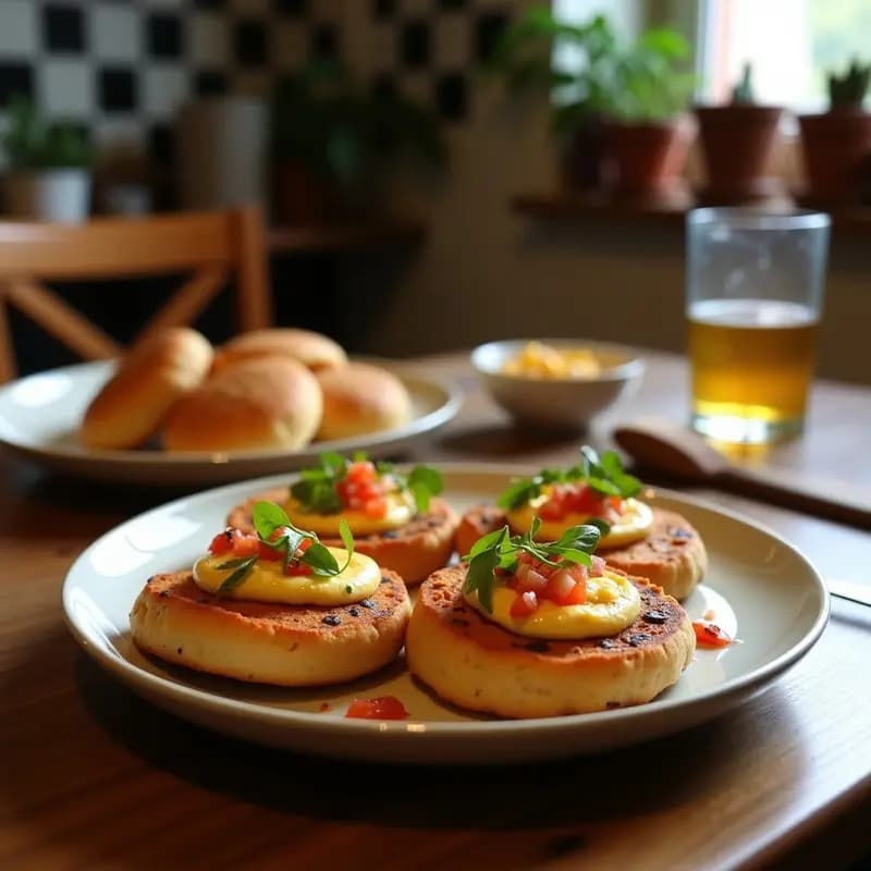Tostadas de Pan de Pita con Houmous de Remolacha y Rúcula: Aperitivo Mediterráneo Vegano