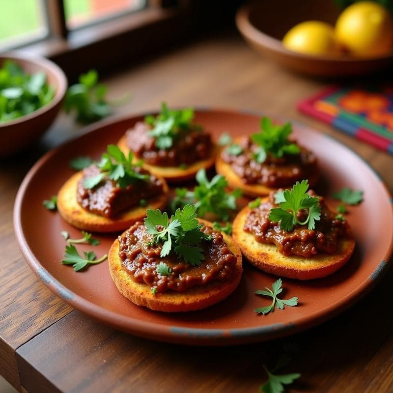 Tostadas de Pan de Sorgo con Paté de Higaditos de Pollo y Chile Pasilla: Receta Mexicana en Airfryer