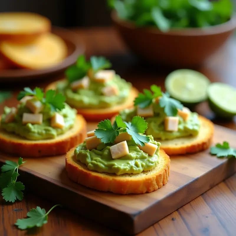 Tostadas de Pan de Yuca con Guacamole de Pisca Andina: Receta Venezolana Sin Gluten