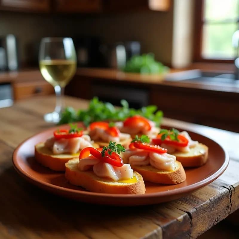 Tostas de Ventresca y Pimientos Asados: Aperitivo Andaluz delicioso y rápido