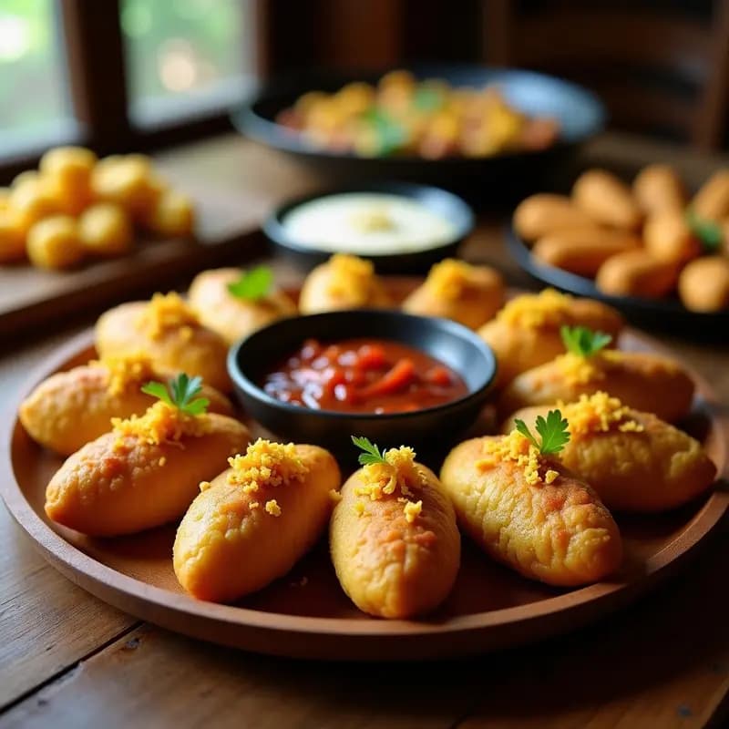 Tostones Rellenos de Carne Megra y Queso Frito: Aperitivo Dominicano Crujiente
