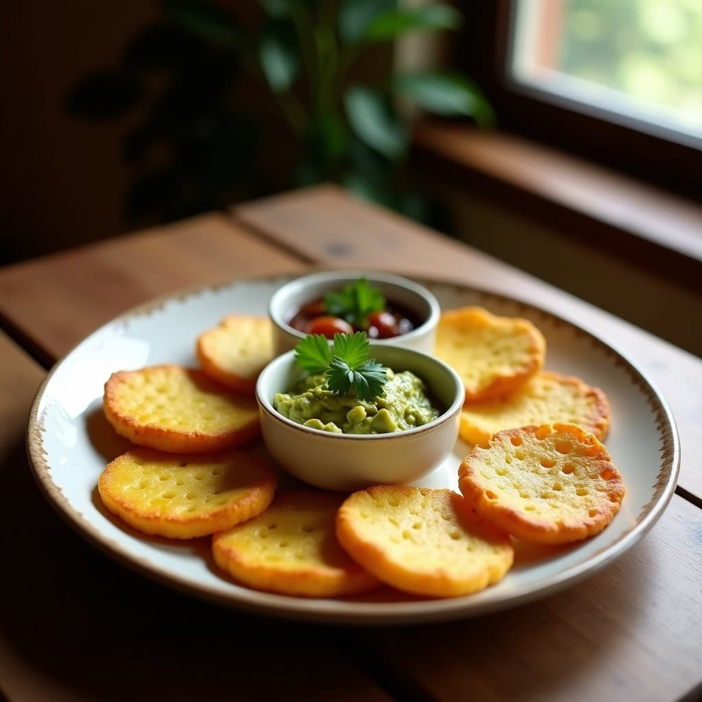 Tostones de Plátano Macho con Guacamole y Hogao: Receta Colombiana Crujiente en Airfryer